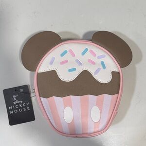 Bioworld Mickey Mouse Sweet Tooth Cupcake Travel Cosmetic NWT